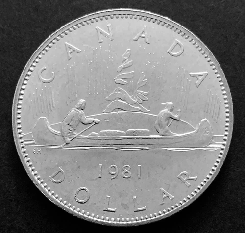 1981 Canadian 1$ One Dollar Nickel Coin Canada