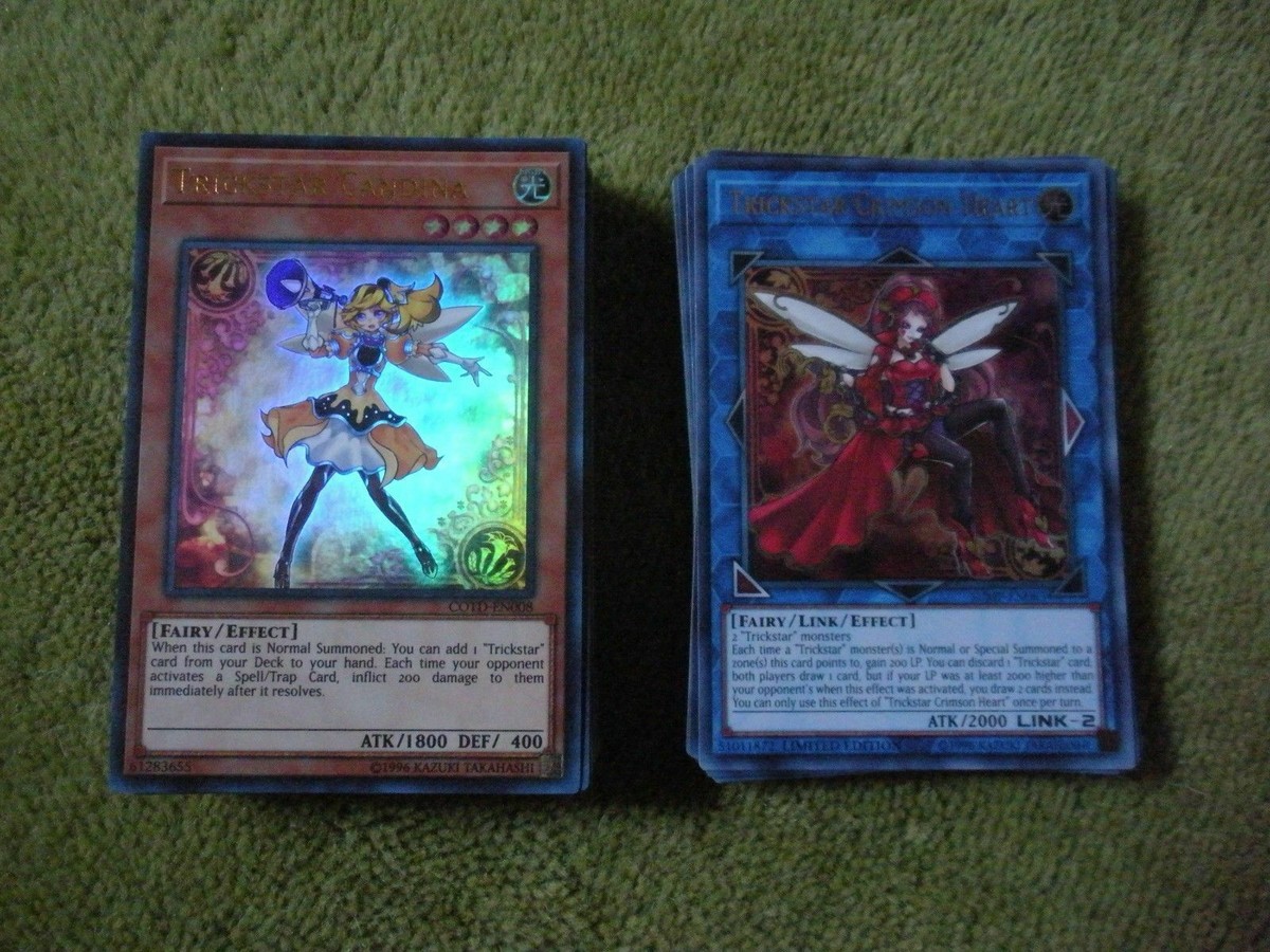 Yugioh Complete 40 Card Trickstar Deck Tournament Rea **HOT** + Bonus