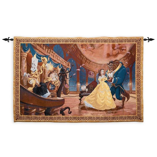 DISNEY PARKS BEAUTY & THE BEAST TAPESTRY WALL HANGING THROW NEW SEALED