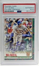 Jeff McNeil Signed 2019 Topps Holiday Rookie Card #HW86 PSA DNA