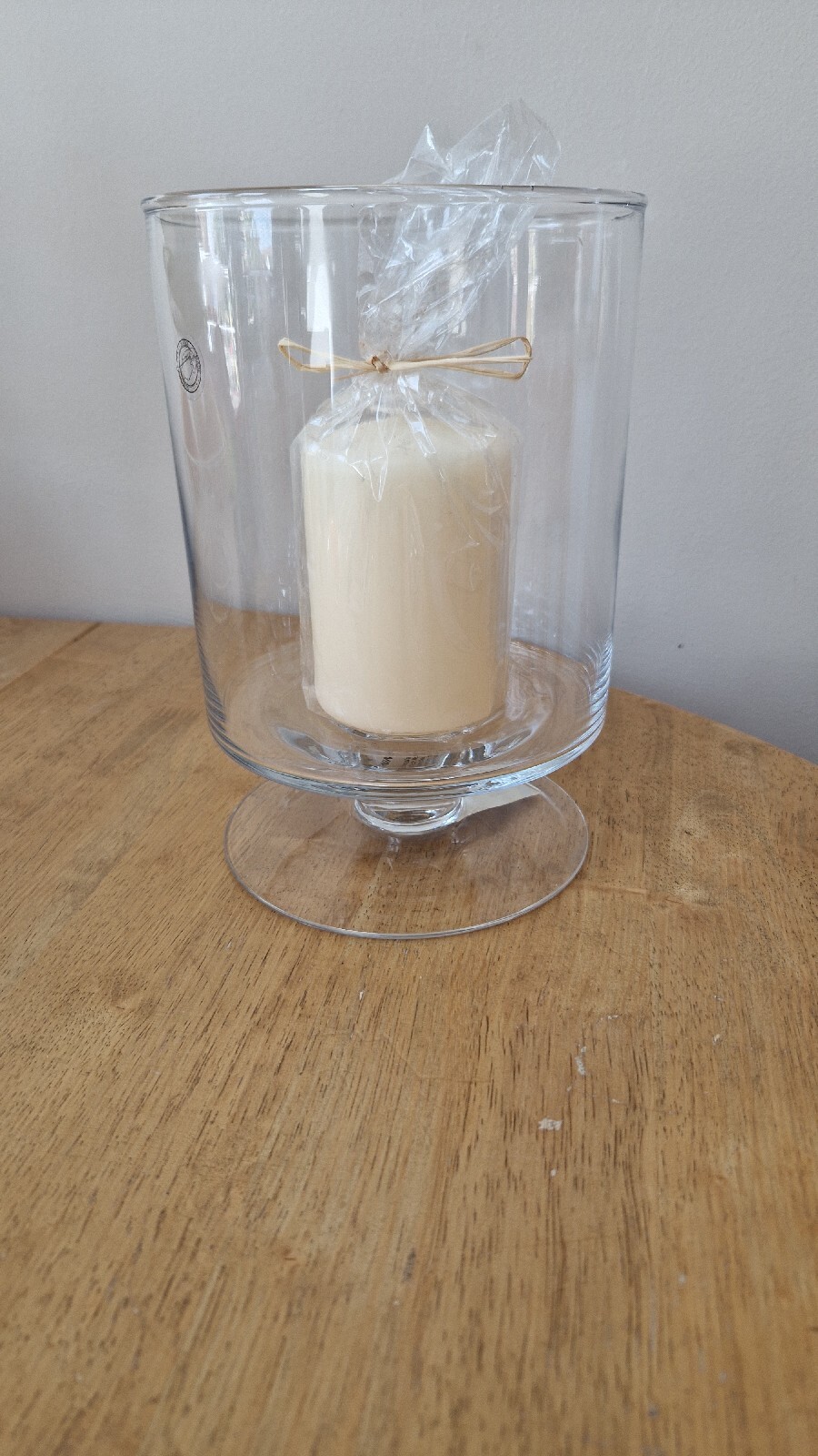 2x Clear Glass Hurricane Candle Vases eBay