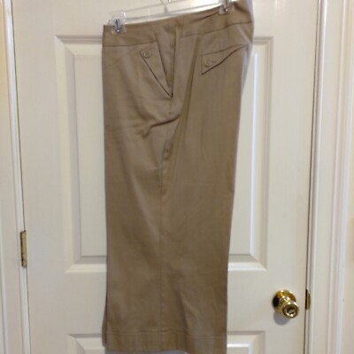 worthington curvy fit dress pants NEW Worthington Curvy Fit Women's Taupe Capri Dress Pants Size 18