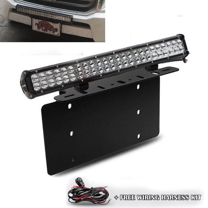 For 2023 Dodge RAM Challenger Durango LED Light Bar Front License Plate Bracket
