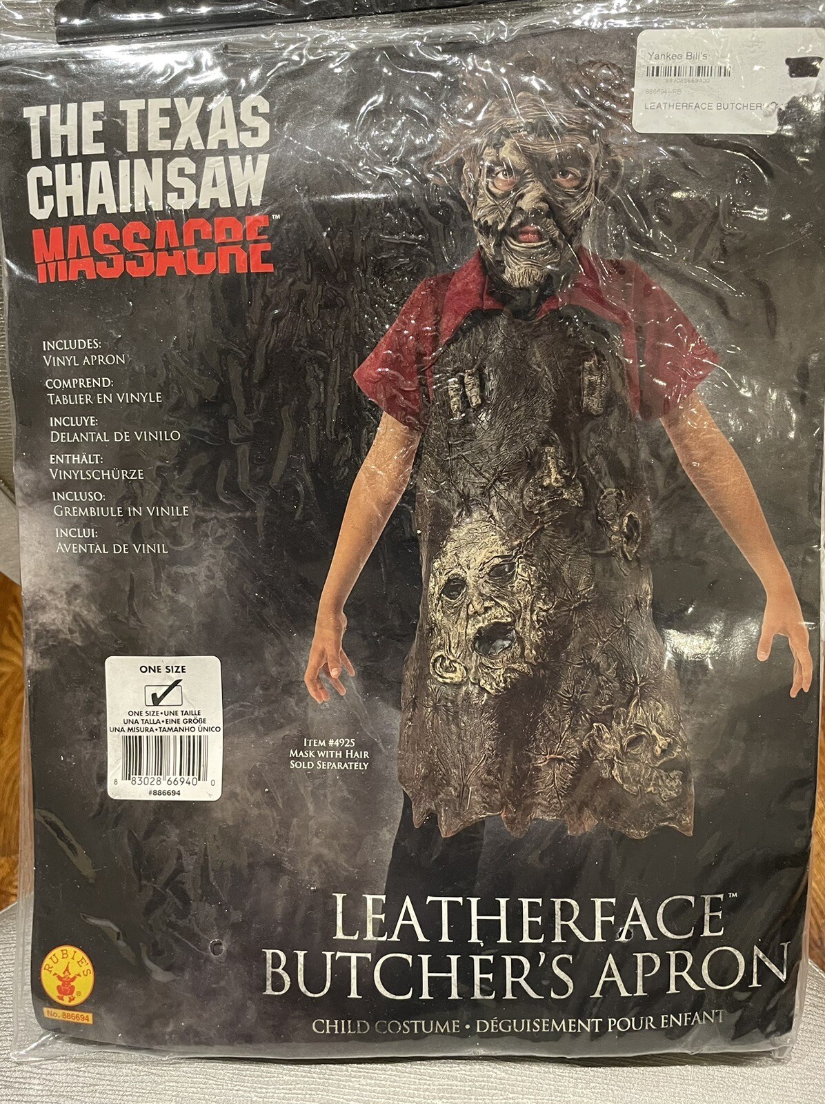 Halloween costume Texas chainsaw Massacre Child Leatherface Butchers