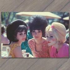 Art Print Women Large Big Hair Bouffant Haircut 70s Vibe 1970s Amusement Park