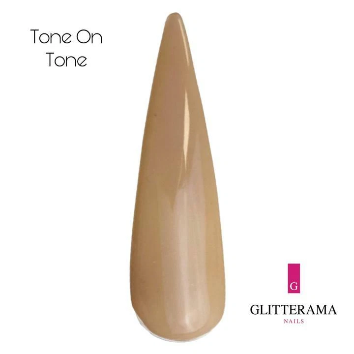 TONE ON TONE Glitterama Nails coloured acrylic powder nude natural beige cream