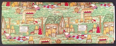 SOUTH SEA IMPORTS HANNA'S HONEY FARM COTTON FABRIC 15 YARDS - VINTAGE - NEW