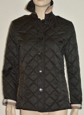 NWT BURBERRY WOMENS ASHURST QUILTED CHECK COAT JACKET SZ SMALL