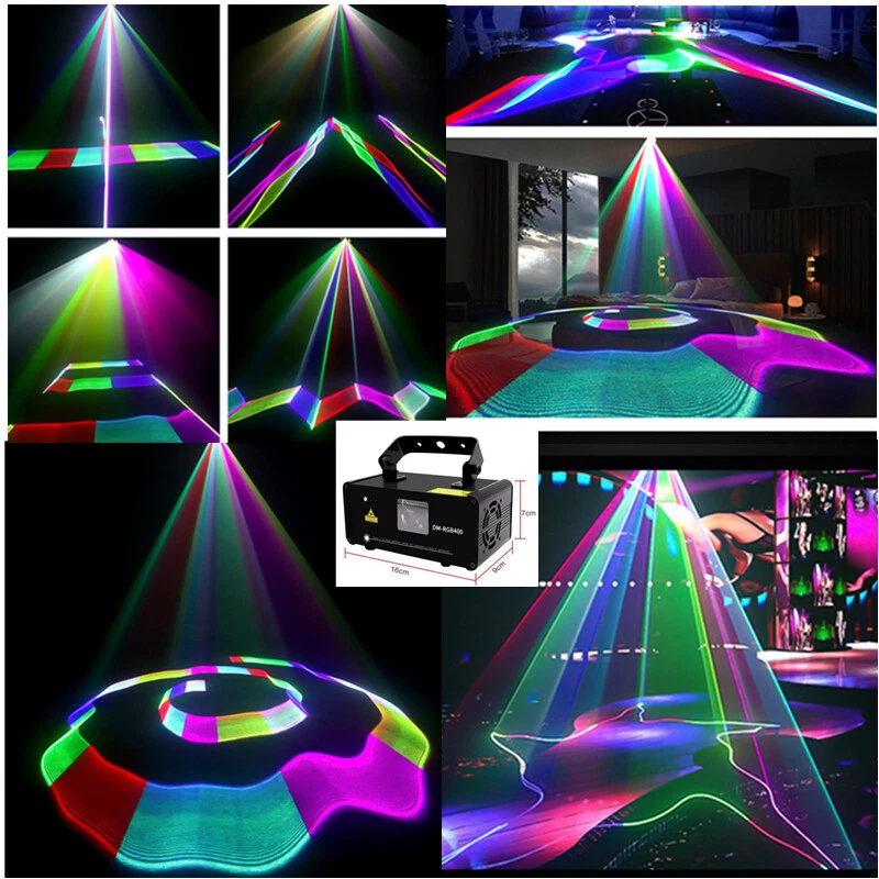 RGB Full Color Scan Effect Laser Beam Line Pattern DJ Stage Light With Remote