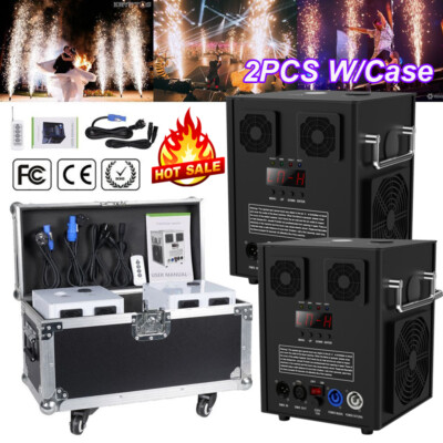 2PCS 700W Cold Spark Machine Firework Stage Effect DMX Wedding with Flight Case