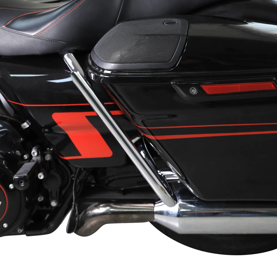 Barras protectoras de soporte para bolsa de sillín aptas para Harley Touring Street Road Glide 2014-up Foto 3 de 4