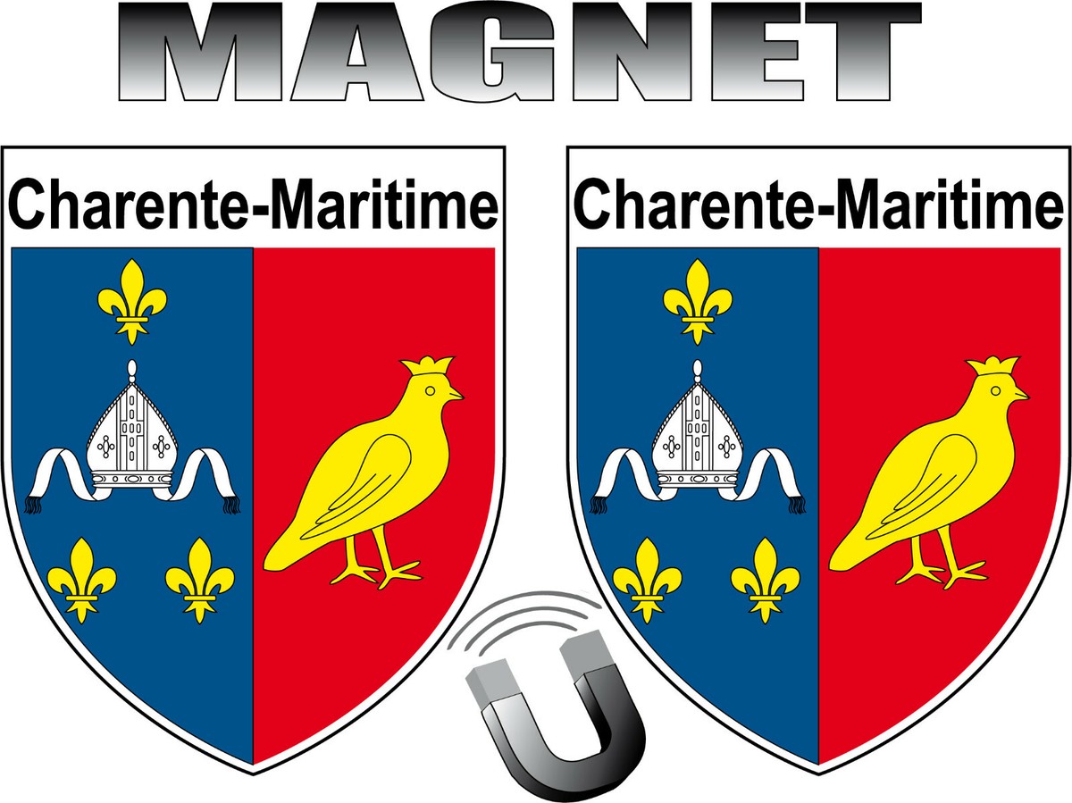 Sticker du blason du département 16 Charente pour plaque d'immatriculation
