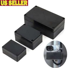 Black Plastic Waterproof Project Enclosure Electrical Junction Box Dustproof DIY