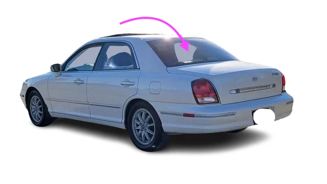 Se adapta a: Hyundai XG300 2001-2005 - Sedán de 4 puertas ventana trasera vidrio-calentador-solar Foto 2 de 4