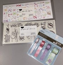 Creative Memories DELIGHT Lot of 3 Items Title and ABC stickers, paper ribbon