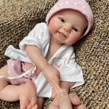 16in baby girl doll full body soft silicone reborn baby doll head can be turned