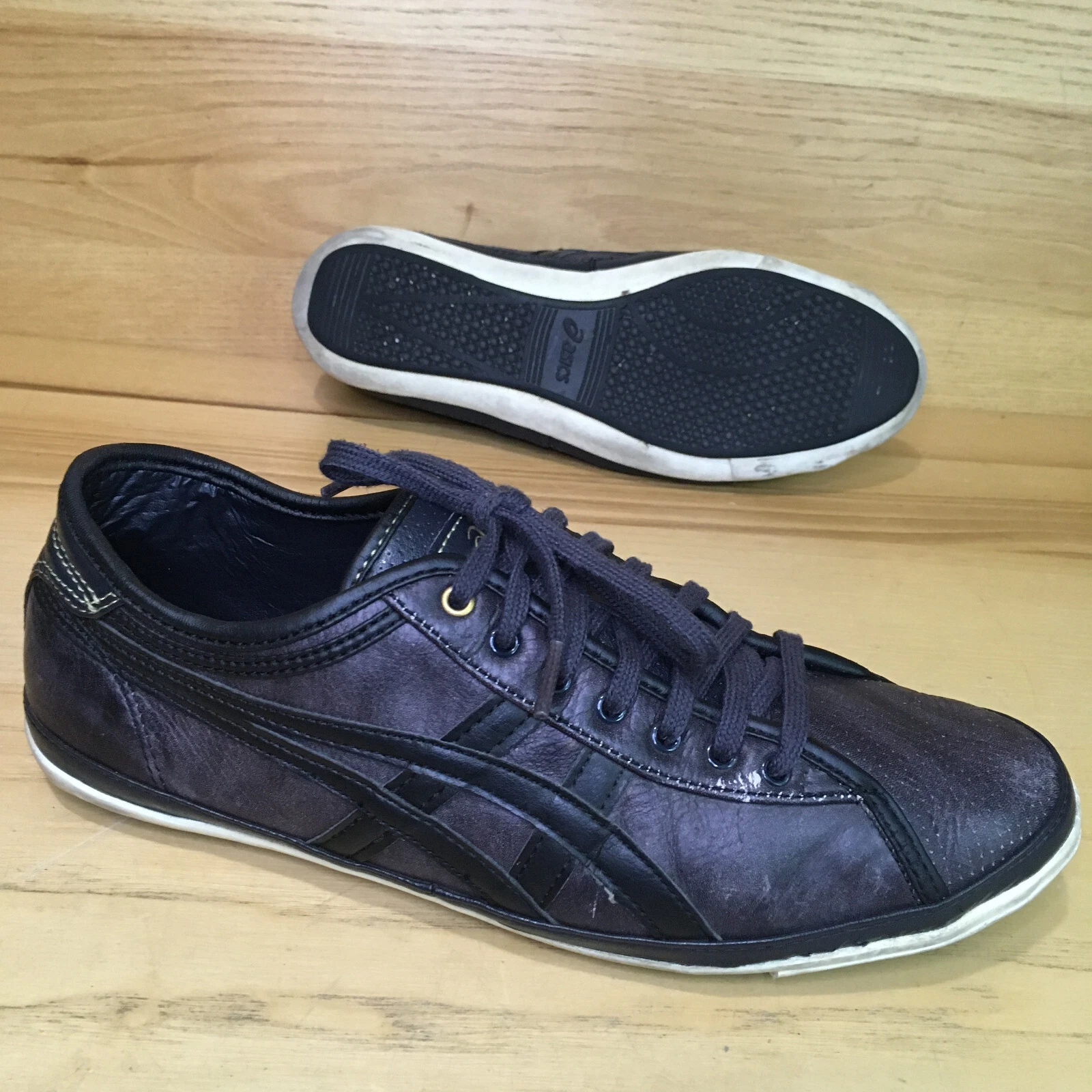 2010 ASICS Uomo Biku LE DX Gun Metal Nero Minimalista Stile Basso Fashion Trainer