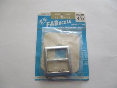 E-Z BUCKLE FABUCKLE FACTORY SEALED SELF FABRIC BUCKLE 1-1/2 WIDTH COLLECTIBLE