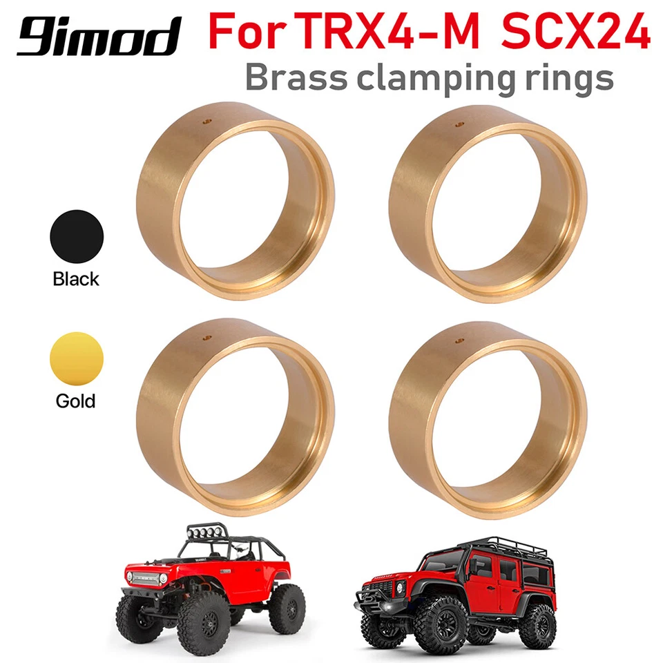 4x Messing 1.0 Beadlock Ring für 1/18 TRX4-M 1/24 SCX24 Upgrade RC Crawler Parts - Bild 3 von 4