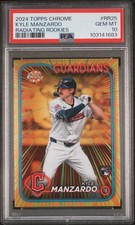 2024 Topps Chrome Radiating Rookies Kyle Manzardo #RR25 PSA 10 Rookie RC