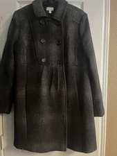 A Pea in the Pod Maternity Wool Blend... Women's Peacoat Double-Breasted S
