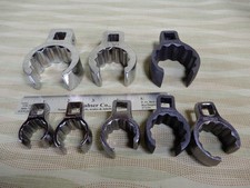 Snap-on Flare Nutcrows Foot Socket Set 8 Pieces Great Condition Vx