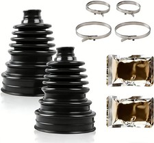 CV Axle Boot Kit 2 Pack High-Durability Neoprene Rubber Stainless Steel Clamps