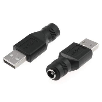 2 PCS USB 2.0 A Male to DC 5V Female Adapter Ultra-High-Speed Charging