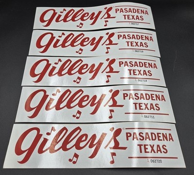 Original Vintage GILLEY's Nightclub Pasadena Texas Bumper Sticker Urban Cowboy 