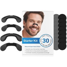 2026 Breathing Nasal Strip Starter Kit 30 Count, Black , Boost Oxygen Uptake, R