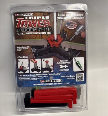 Bohning 12963 Complete Tower System - Black - Triple Tower Fletching System