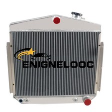 4-row Aluminum Core Radiator Fit For Chevy I6 V8 Small Blockbig Block 1955-1957