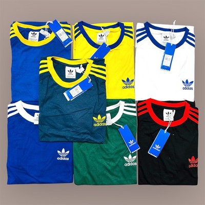 HERREN ADIDAS ORIGINALS TEE KURZARM RUNDHALSAUSSCHNITT DREI STREIFEN T-SHIRT