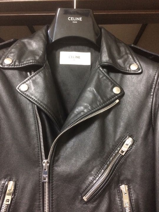 Celine 19SS Classic Biker Double Leather Rider Jacket image 4