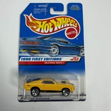 Hot Wheels 1998 First Editions Mustang Mach I 29 Yellow Carded Sealed