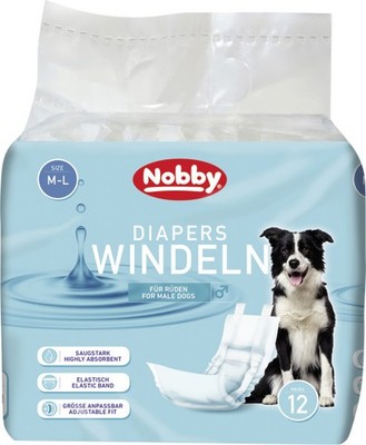 Nobby Hundewindeln Rüden Größe M-L - 12 Stück  Hundepflege