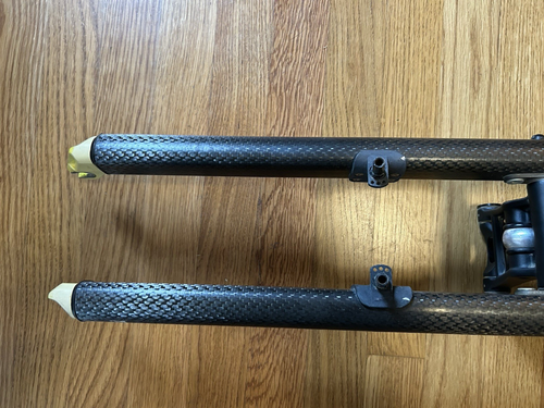 Girvin Vector Elite Carbon Fiber Mountain bike Suspension Fork 1 1/8” RARE 90s - Picture 4 of 14