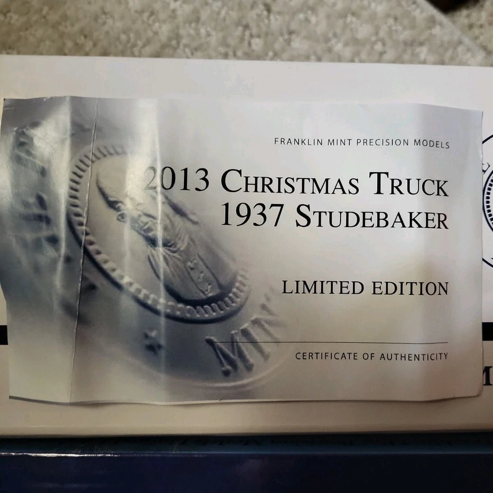 Camión Studebaker Franklin Mint edición navideña 1937 Foto 4 de 4