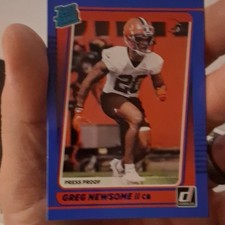 Panini Donruss 2021 Greg Newsome II #341 Browns blue  Press Proof Rated Rookie
