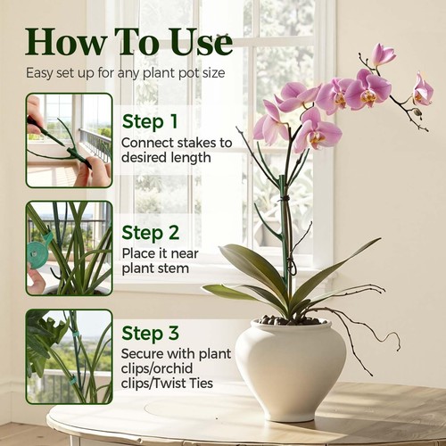 10 Pack Stackable Monstera Plant Support Stakes, Durable Climbing Plant Suppo... - Picture 4 of 8