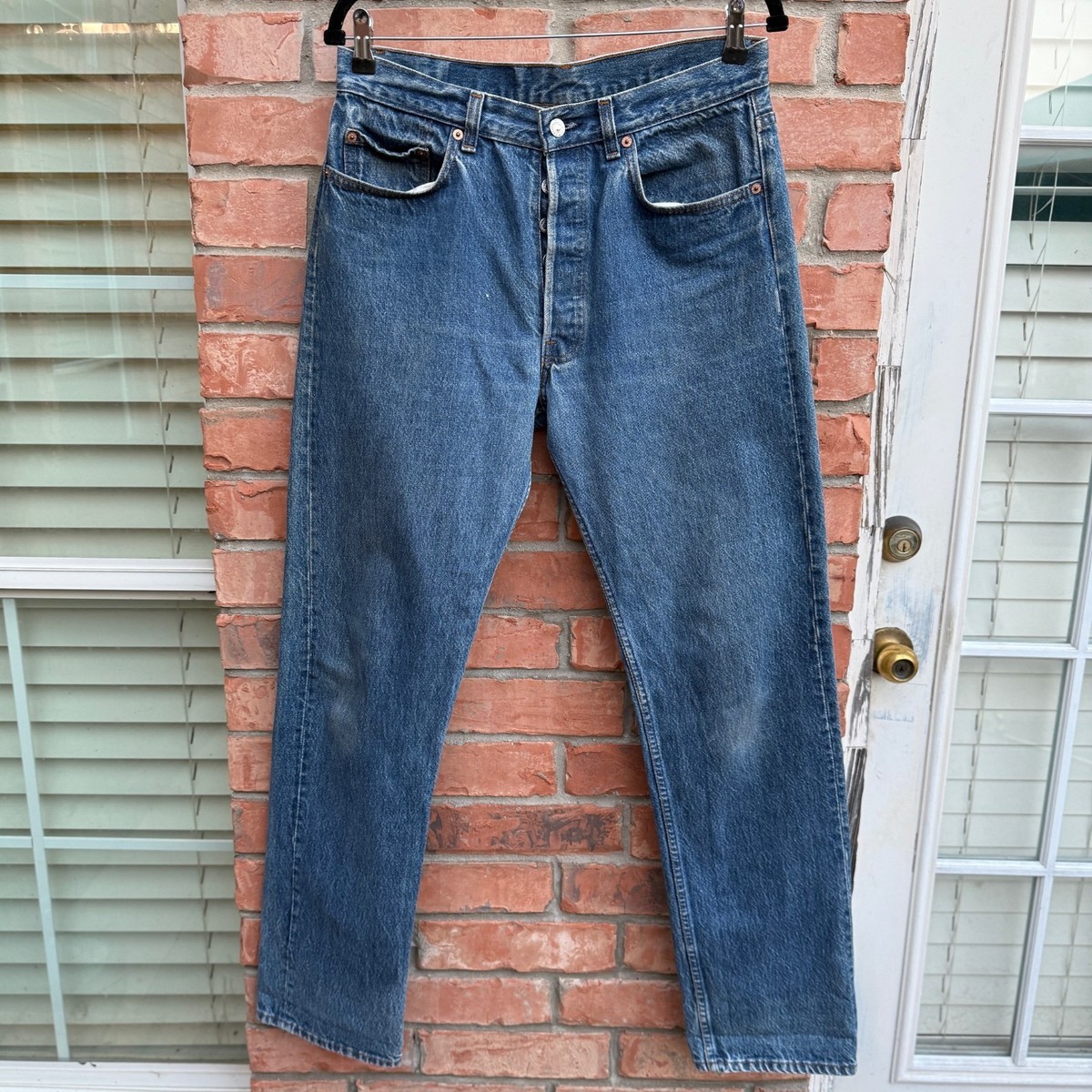 Vintage 80s Levis 501 Blue Button fly Denim Made in USA