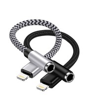 2Pack IPhone Headphone Adapter, Apple MFi Certified Lightning To 3.5mm Audio 8