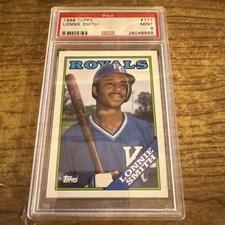 1988 Topps #777 Lonnie Smith Kansas City Royals PSA 9 MINT