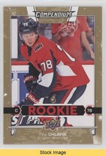 2017-18 Upper Deck Compendium Rookies Gold Filip Chlapik #888 READ 0zu