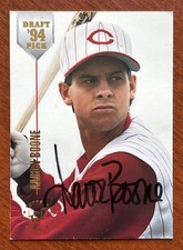 Aaron Boone Reds Auto IP Hand Signed 1994 Topps Stadium Club Draft Pick Card RC