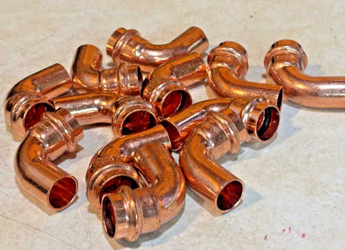 12 NEW Mueller Streamline 3/4 in. Copper Press 90° Street Elbow (Q2)