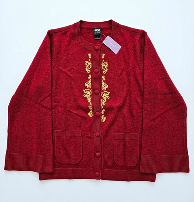 Her Universe Star Wars Queen Amidala Bell Sleeve Cardigan Red Size 2 NWT