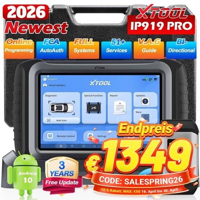 XTOOL IP919 PRO Profi IMMO ECU Programmierung Auto OBD2 Diagnosegerät Scanner DE