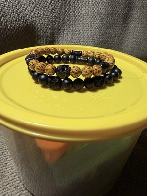 SkeletonHD Skulls of Fury Yellow Black Bracelet 