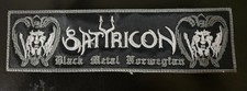 SATRYCON BLACK METAL NORWEGIAN, SEW ON GRAY BORDER EMBROIDERED LARGE BACK PATCH